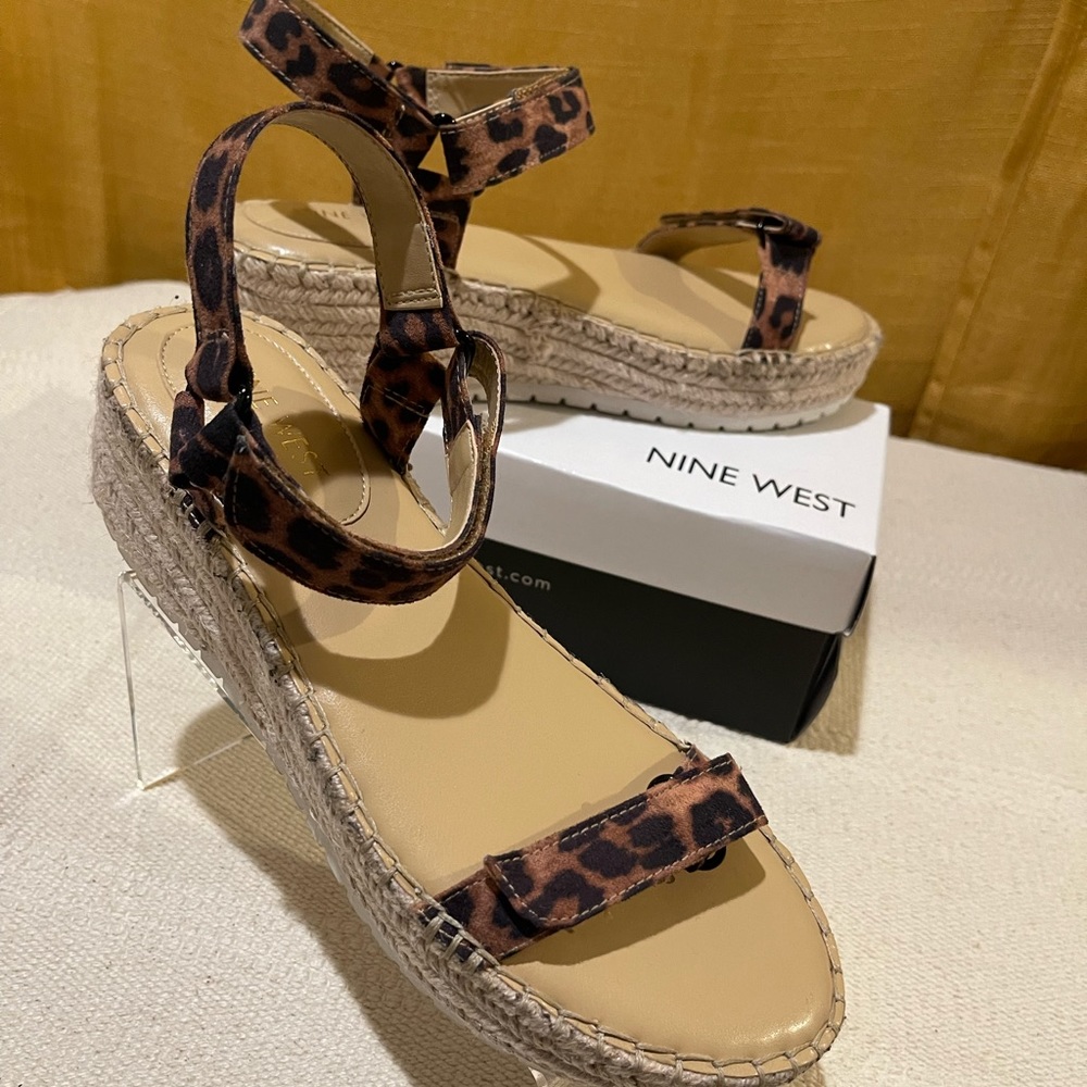 🎁Nine West Leopard Espadrille Sandals🎁